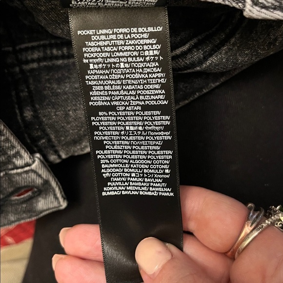 NWT 7 For All Mankind High Waist Cropped Straight Black Mineral Wash Jeans 24 - Picture 15 of 16